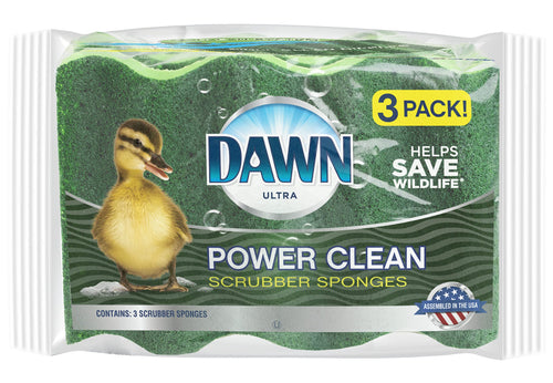 Dawn Power Clean Scrubber Sponge 3 Pack
