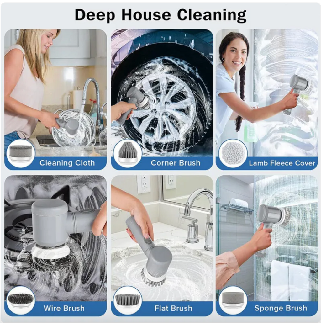 Rechargeable Cordless Electric Spin Scrubber
