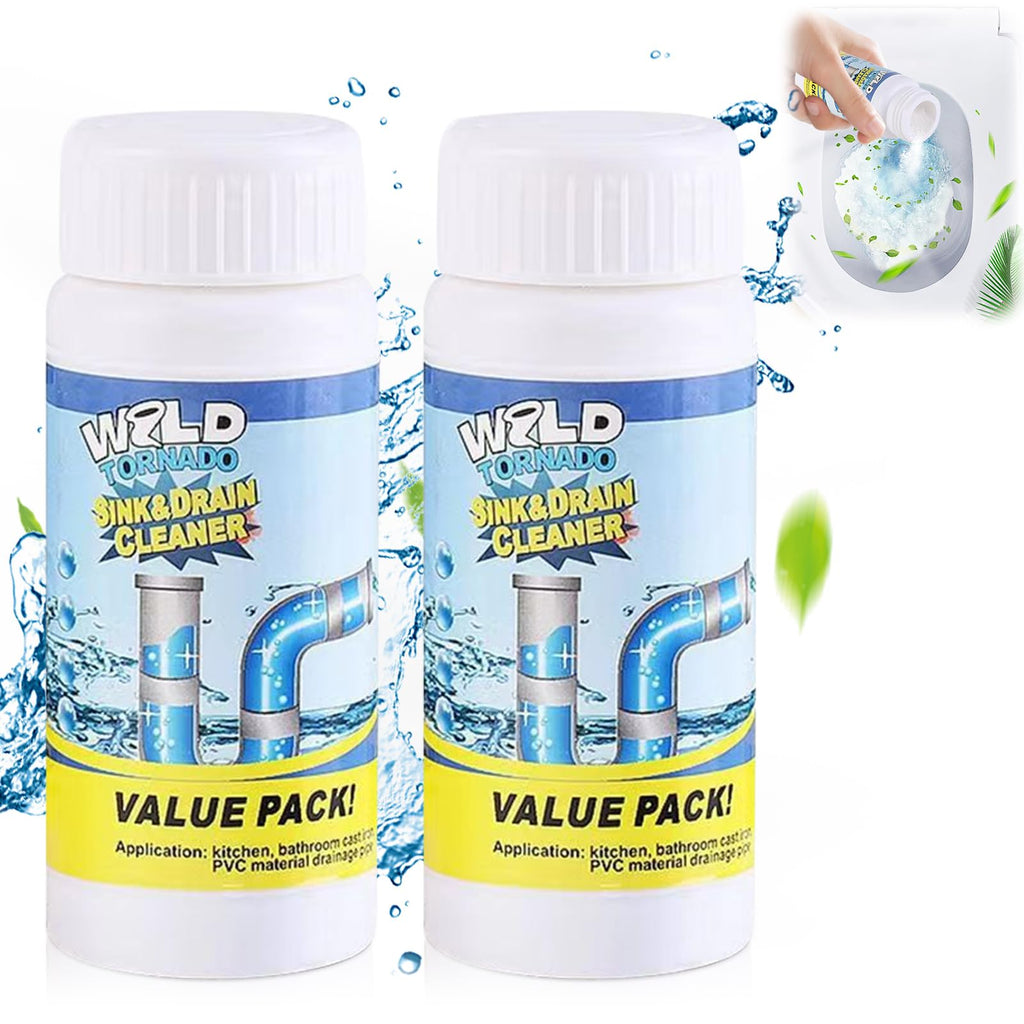 Sink and Drain Cleaner - Fast Foaming Drain Cleaner for Kitchen & Pipes - Wild Tornado Pipe Cleaner - Sink & Drain Cleaner Foam - Drain Foam Cleaner - Sink Cleaner Foaming - Drain Cleaner